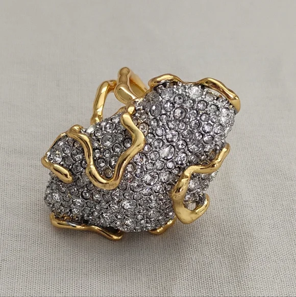 Alexis Bittar Solanales Large Crystal Pavé Geode Ring Size 7 - Picture 7 of 10